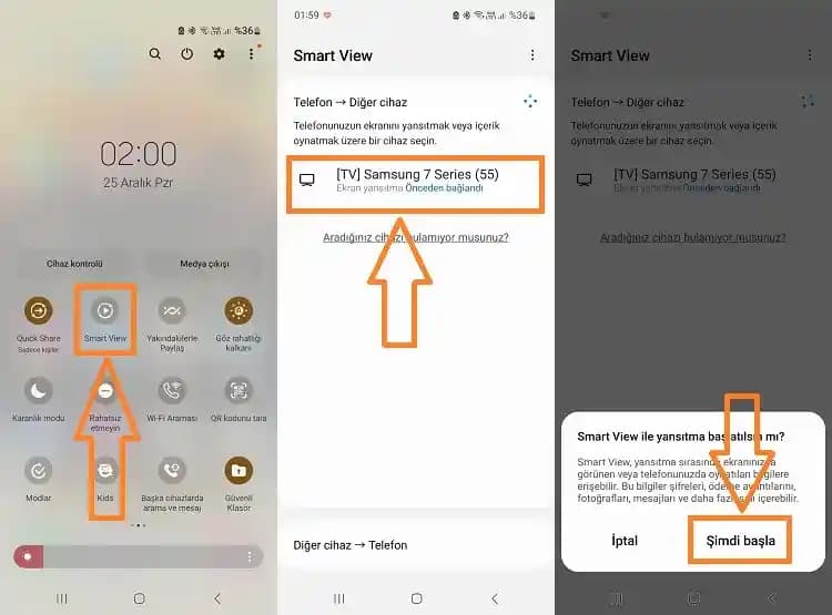 Samsung Telefonlarda Ekran Yansıtma Nasıl Yapılır ve Sorunlar Nasıl Çözülür