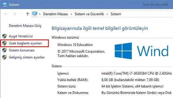 Uzak Bilgisayara Güvenli Bağlantı ve Microsoft Azure Altyapısı Analizi