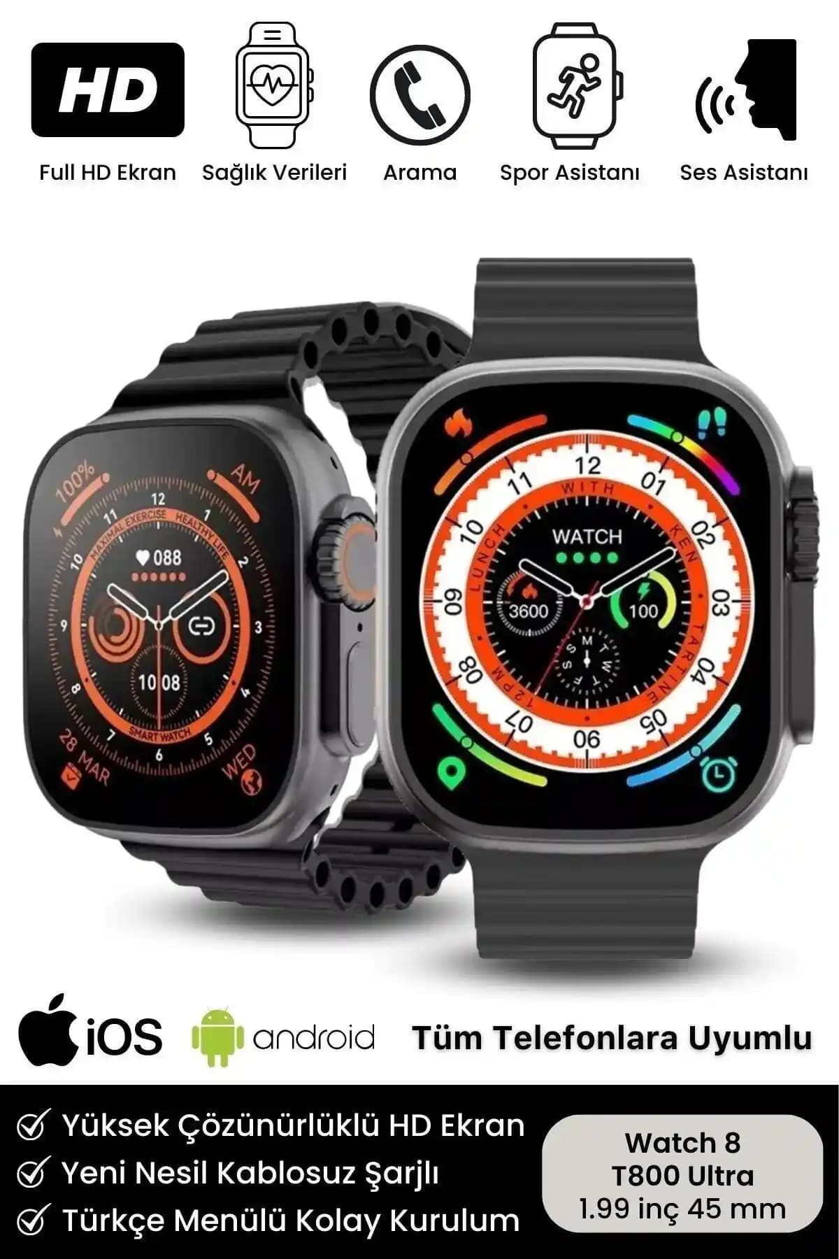 Watch 8 T800 Ultra Akıllı Saat Özellikleri ve Kullanıcı Yorumları Analizi