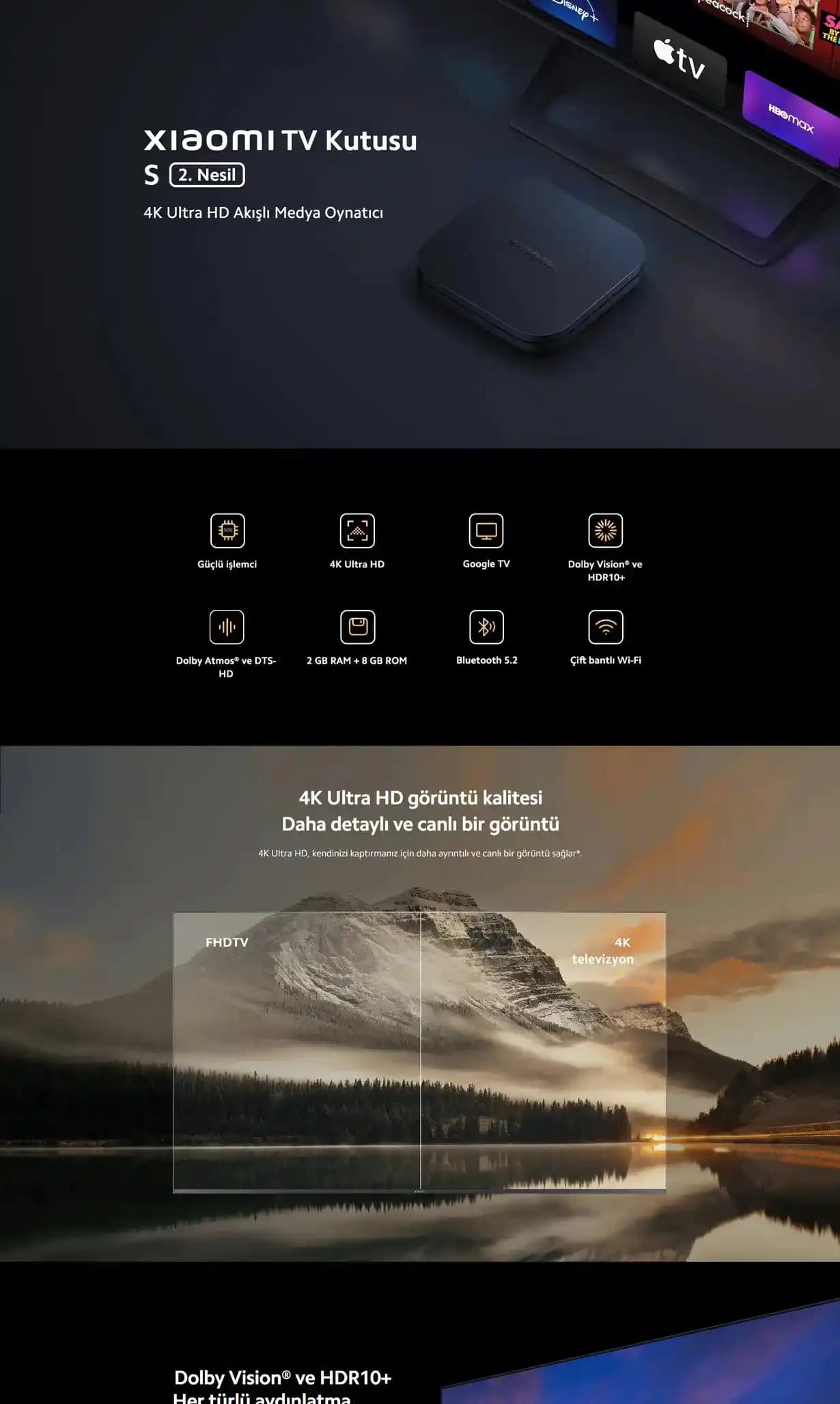 Xiaomi Mi Box S 4K 2. Nesil: Yüksek Kaliteli Eğlence İçin Güncel Medya Oynatıcı