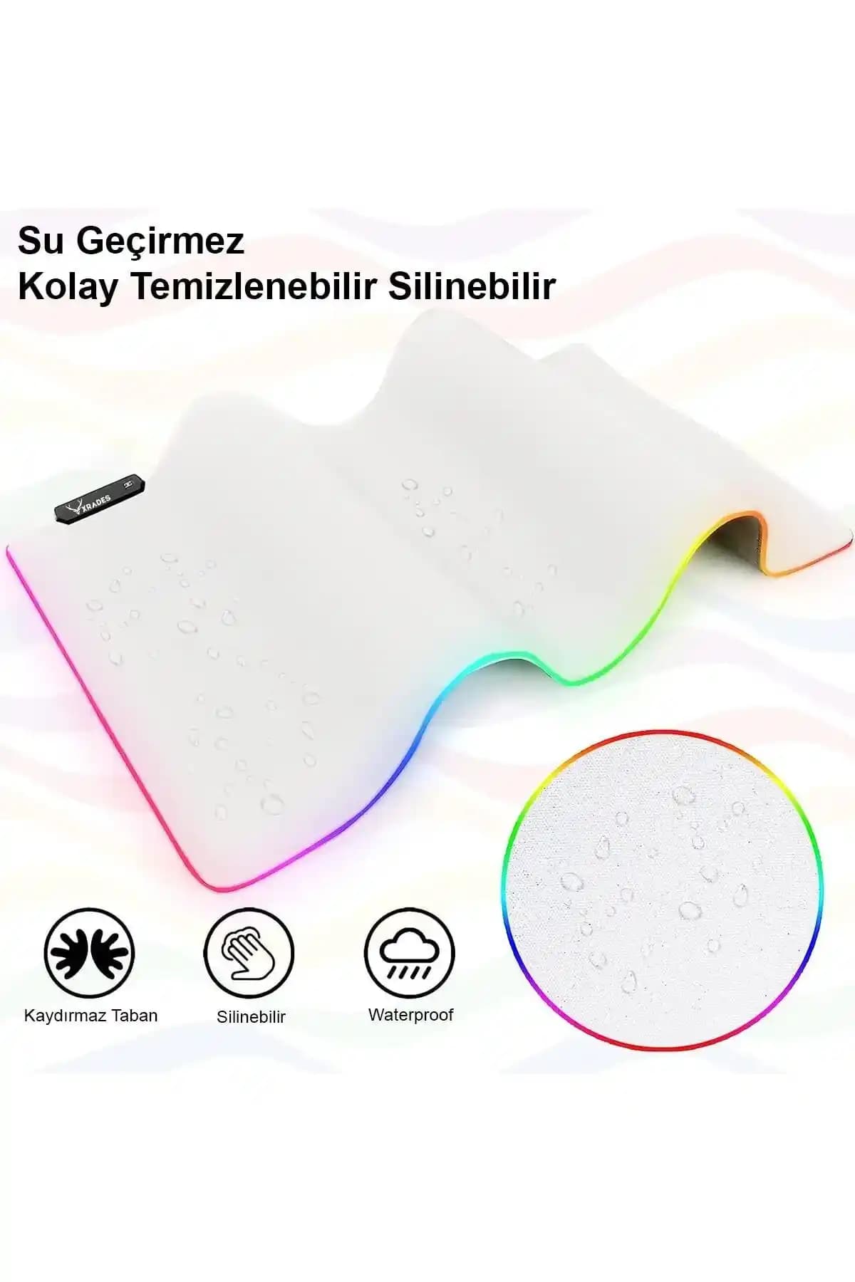 XRades Beyaz RGB Mousepad 80x30 cm ile Gelişmiş Oyun ve Çalışma Deneyimi