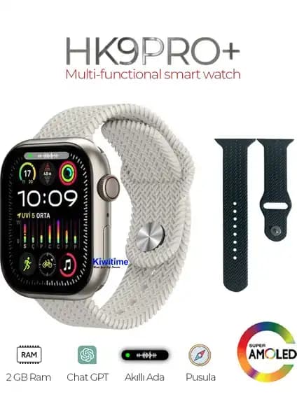Kiwitime HK10 Pro+ Plus ve Watch 9 Serisi Hk9 Pro Plus Akıllı Saatleri Karşılaştırması 2