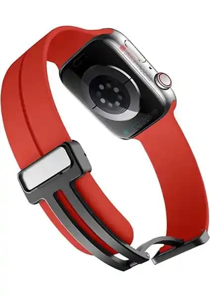 AktarMobile Apple Watch 9 41 mm Uyumlu Silikon Spor Kayışları Günlük ve Spor Kullanımına Uygun