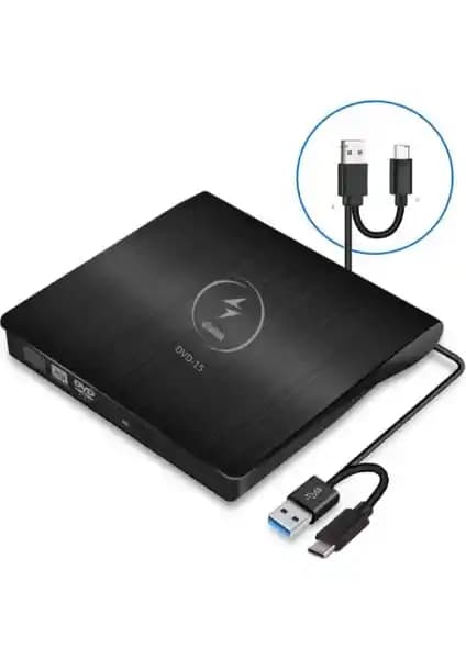 Alfalink AL-DVD15 USB 3.0 Ultra Slim Taşınabilir DVD Rw Optik Yazıcı İnce ve Hızlı Çözüm
