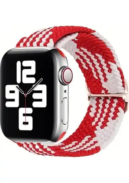 Apple Watch 10 42mm için şık ve dayanıklı örgü tokalı saat kordonu seçeneği
