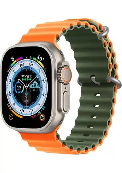 Asfal Apple Watch Uyumlu Çift Renk Ocean Kordon: Dayanıklı ve Şık Saat Aksesuarı