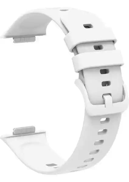 Fibaks Huawei Watch Fit 2 Uyumlu Spor Silikon Kordon Beyaz Estetik ve Konfor Sunar