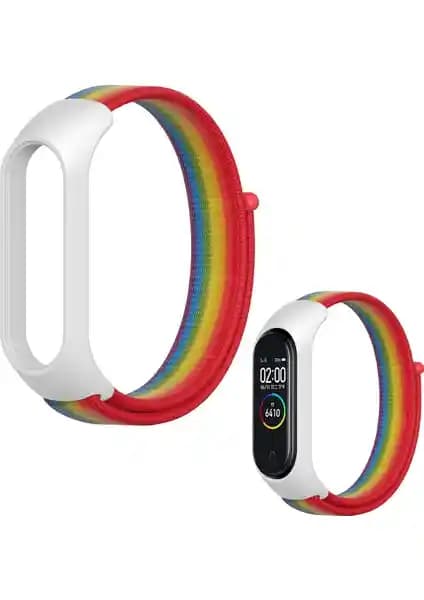 Furenfa Xiaomi Mi Band 5/6 Uyumlu Spor Dokuma Bileklik Kayışı Şık ve Dayanıklı Tasarım