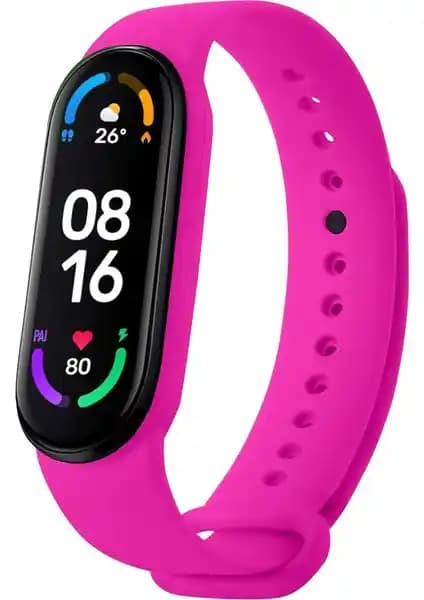Hoffice Xiaomi Mi Band 5 ve 6 Uyumlu Silikon Kordonları Dayanıklı ve Şık Tasarım