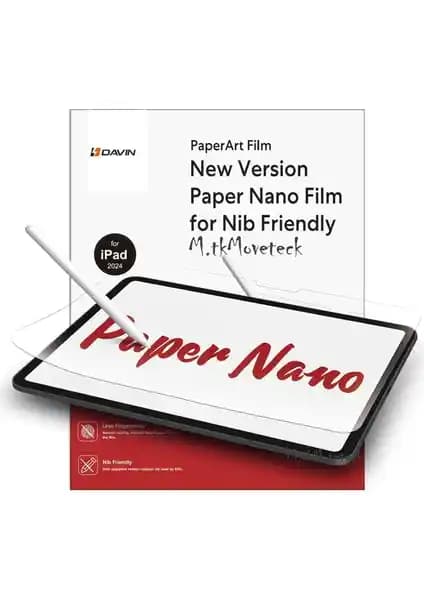 M.TK Moveteck Paper Like Ekran Koruyucu iPad Pro 11 İnç M4 2024 Uyumlu yüksek kaliteli koruma