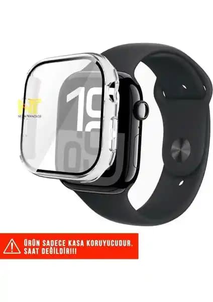 Nezih Case Apple Watch Seri 10 ve 11 42mm için Sert PC Kasa ve Ekran Koruyucu