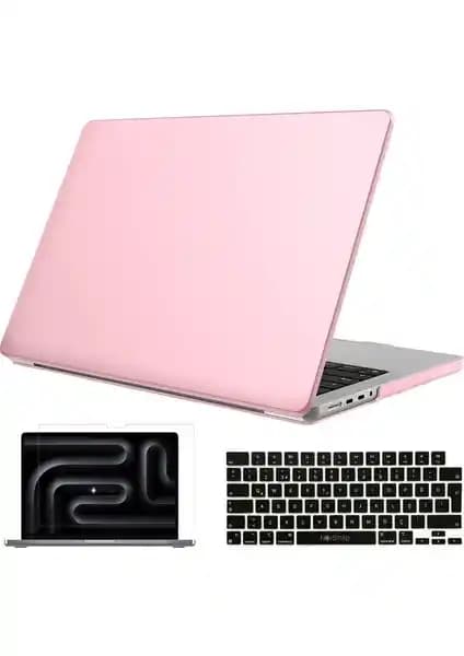 NovStrap Apple MacBook Pro 14 İnç M3 Uyumlu Koruma Seti Şeffaf ve Dayanıklı Tasarım