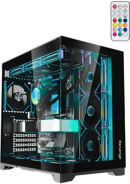 Revenge Kumandalı Supernova 7 RGB Fanlı ATX Temperli Cam Panel Gaming Bilgisayar Kasası