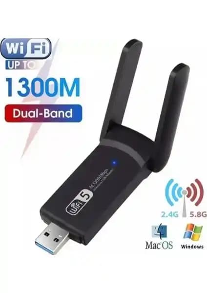 Teknobab AC1300 Mbps Dual Band USB 3.0 Adaptör: Yüksek Performanslı Kablosuz Bağlantı Çözümü