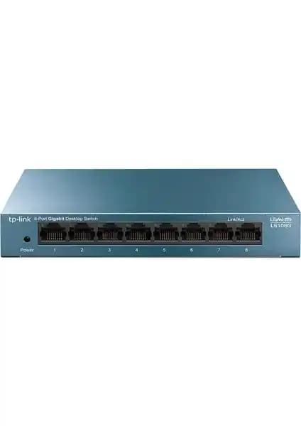 TP-Link LS108G 8 Port Gigabit Metal Kasa Switch Güçlü ve Güvenilir Ağ Çözümü