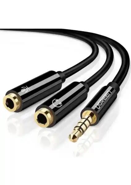 Ugreen Mikrofon ve Kulaklık Ayırıcı 3.5mm Y Kablo Siyah Teknik Özellikler ve Kullanım Rehberi
