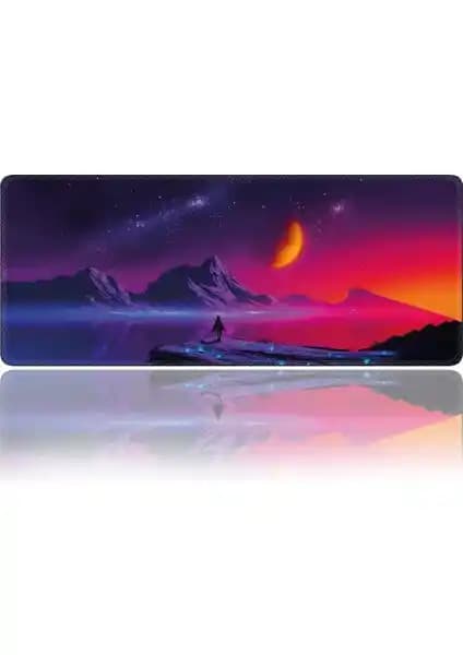 XRades Mor Uzay Oyuncu Mouse Pad 90x40 cm XXL yüksek performans ve dayanıklılık