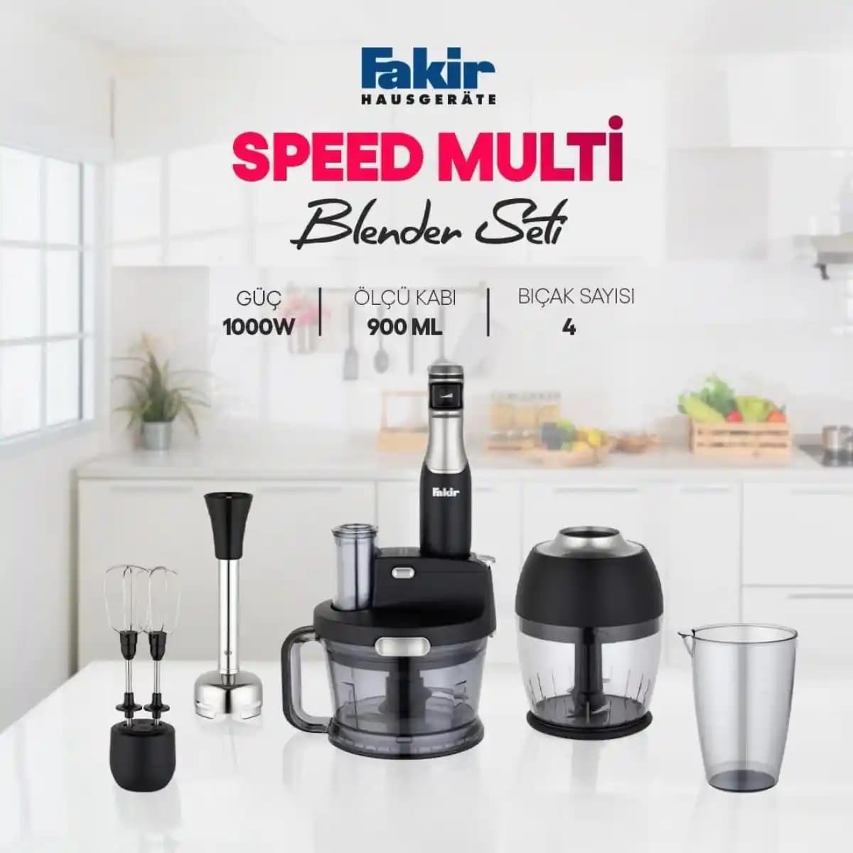 Fakir Speed Multi Blender Seti: Güçlü Motor ve Çok Fonksiyonlu Tasarım ile Mutfakta Pratiklik