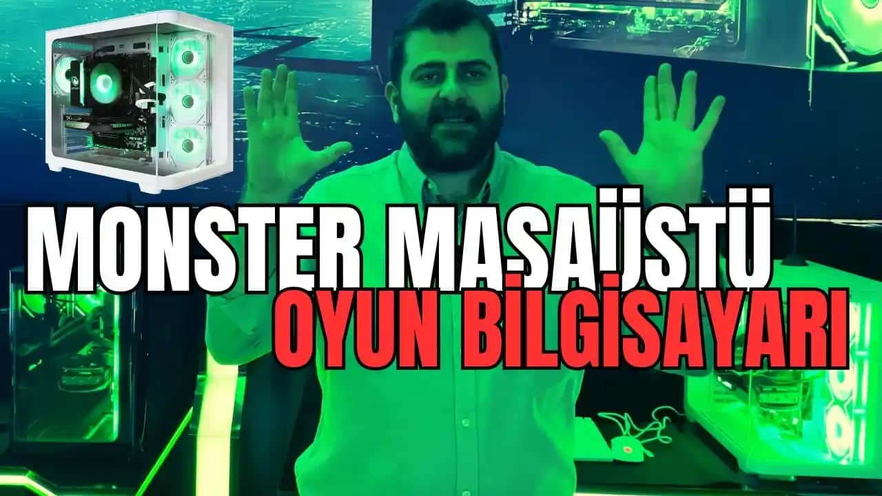 Monster masaüstü oyun bilgisayarı yüksek performans ve dayanıklılık sağlayan modern tasarım