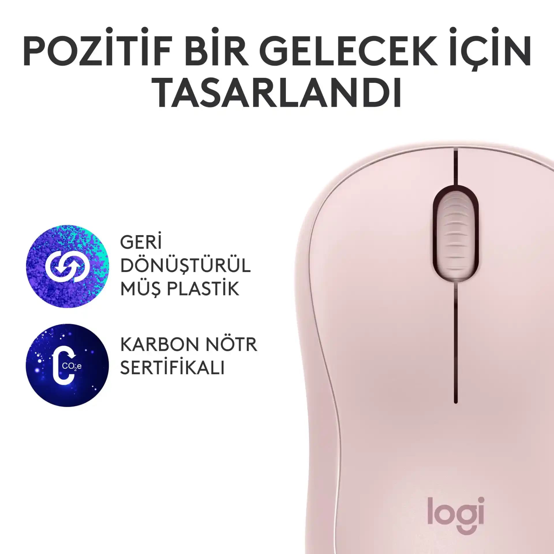 Pembe Logitech Kablosuz Mouse: Şık ve Ergonomik Tasarım ile Yüksek Performans