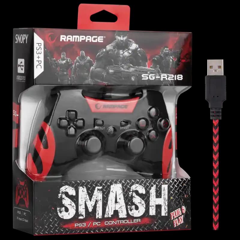 Snopy Rampage SG-R218: PC ve PS3 Uyumluluğuna Sahip Güçlü Kablolu Oyun Kolu