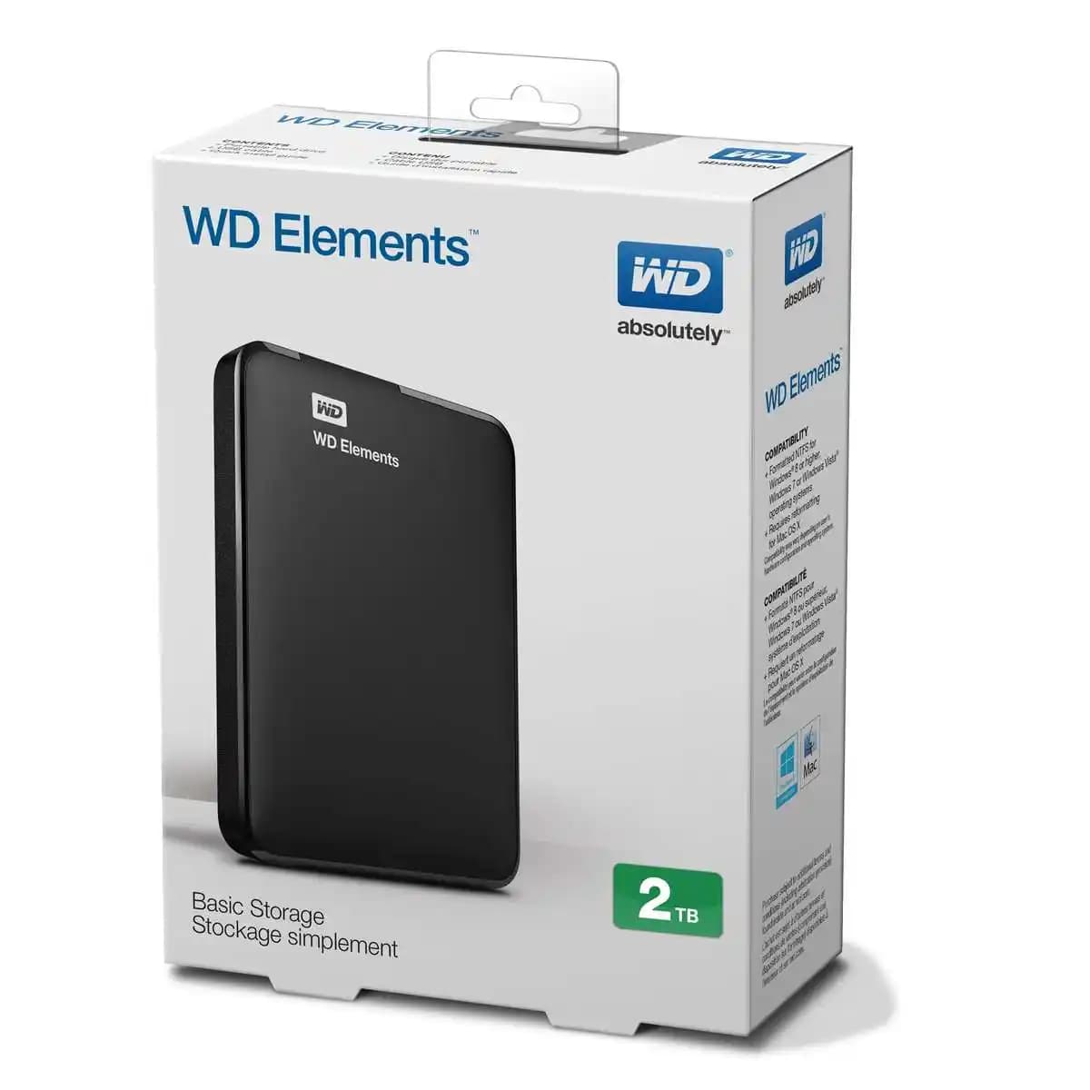WD Elements 2TB Taşınabilir Sabit Disk: Yüksek Kapasiteli Güvenilir Veri Depolama Çözümü