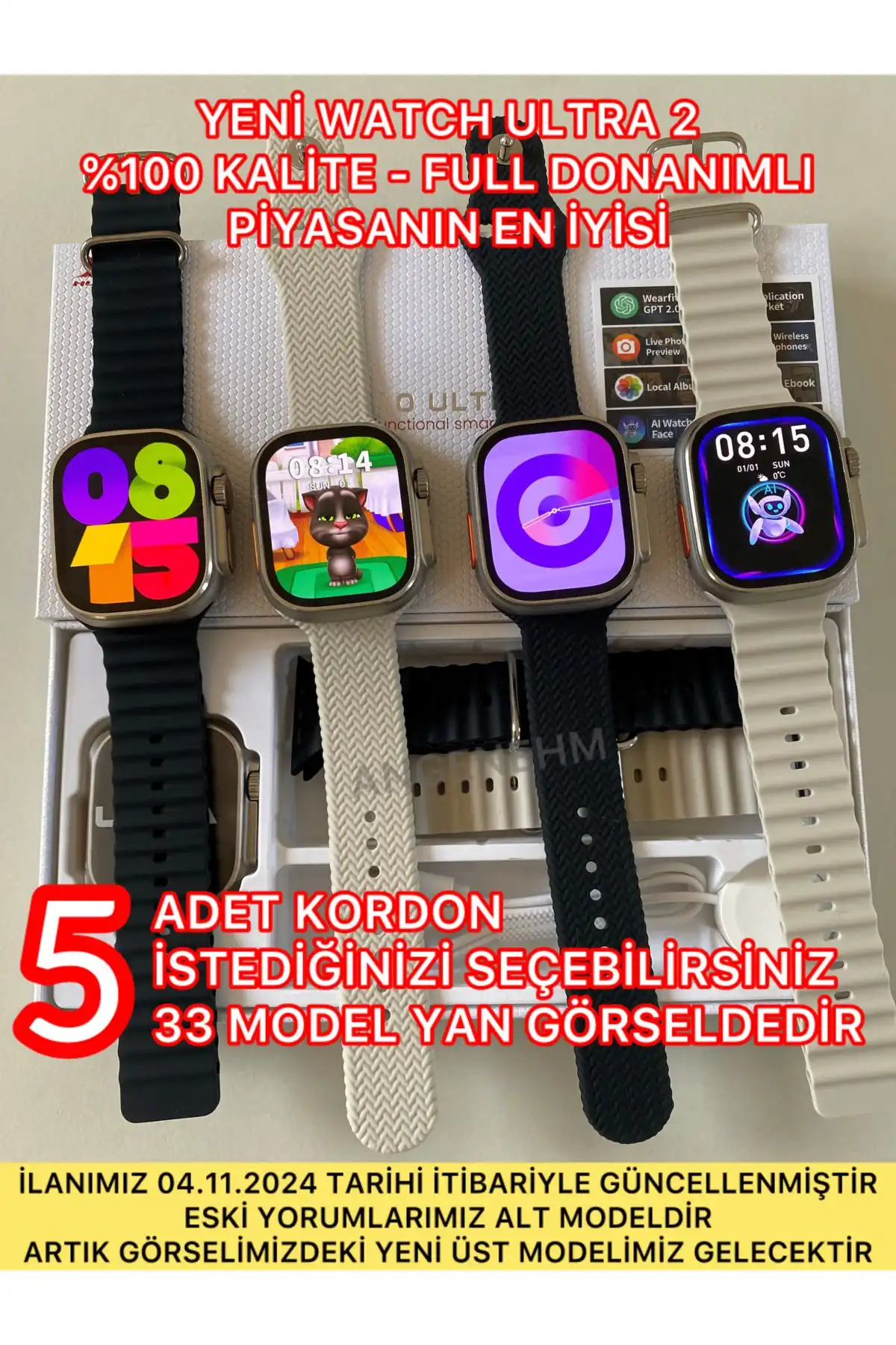 Akıllı Saatlerin Karşılaştırması: Angenehm Watch Ultra 2 Hk10 ve EGTS Hk 9 Ultra 2 Kordon