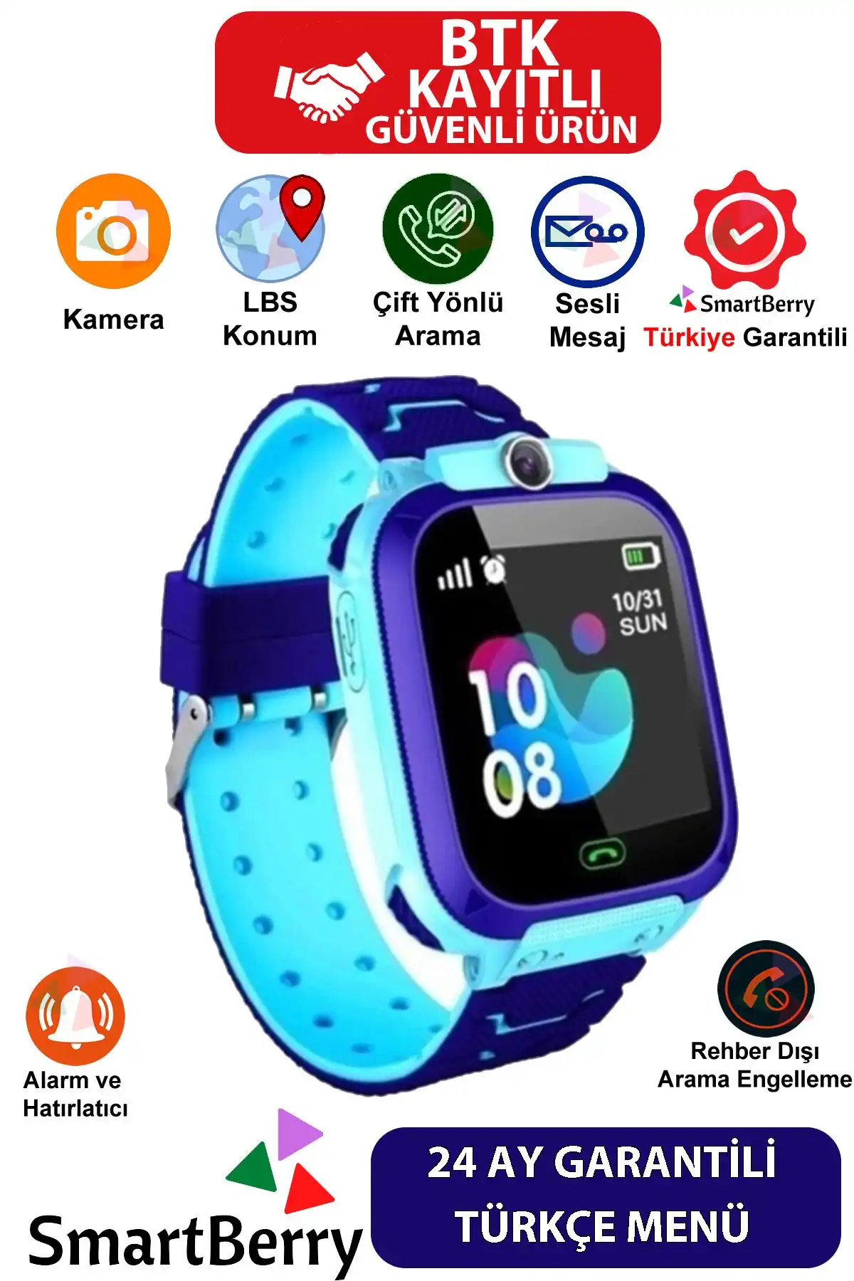 Smartberry Çocuk Takip Akıllı Saat Karşılaştırması: Koyu Mavi ve Mor Modelleri İncelemesi