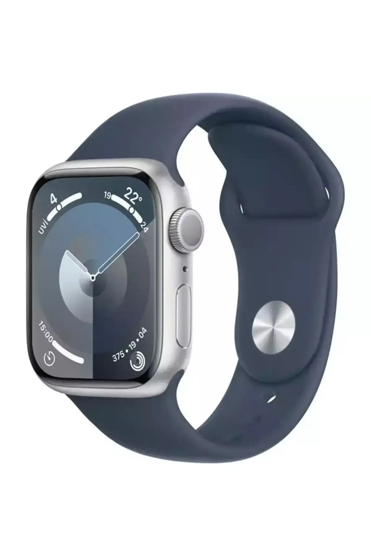 Apple Watch Series 9 Karşılaştırması: Gümüş Alüminyum Kasa ve Fırtına Mavisi Kordon vs Yıldız Işığı Kordon