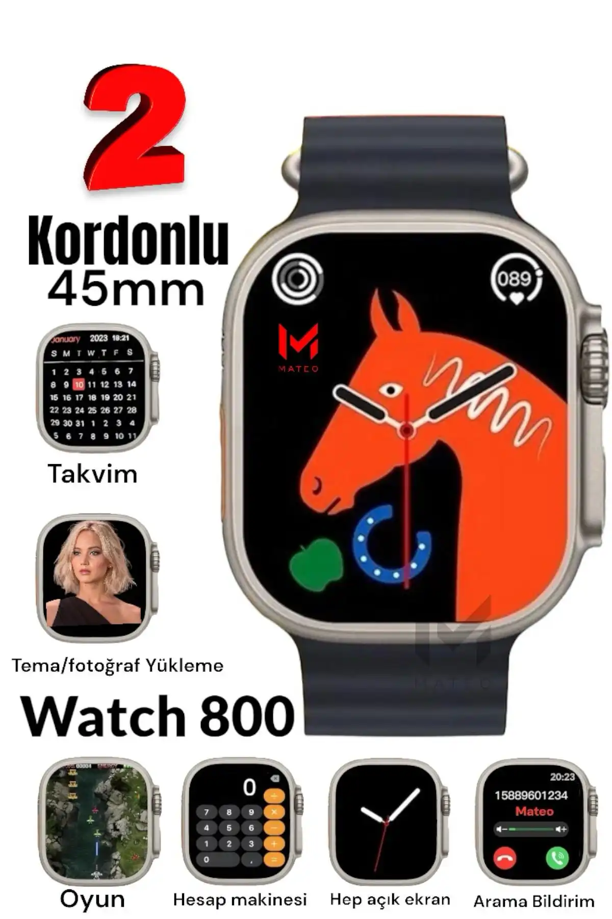 MATEO Akıllı Saat Watch 8 Ultra ile Pro Max Akıllı Saat Karşılaştırması