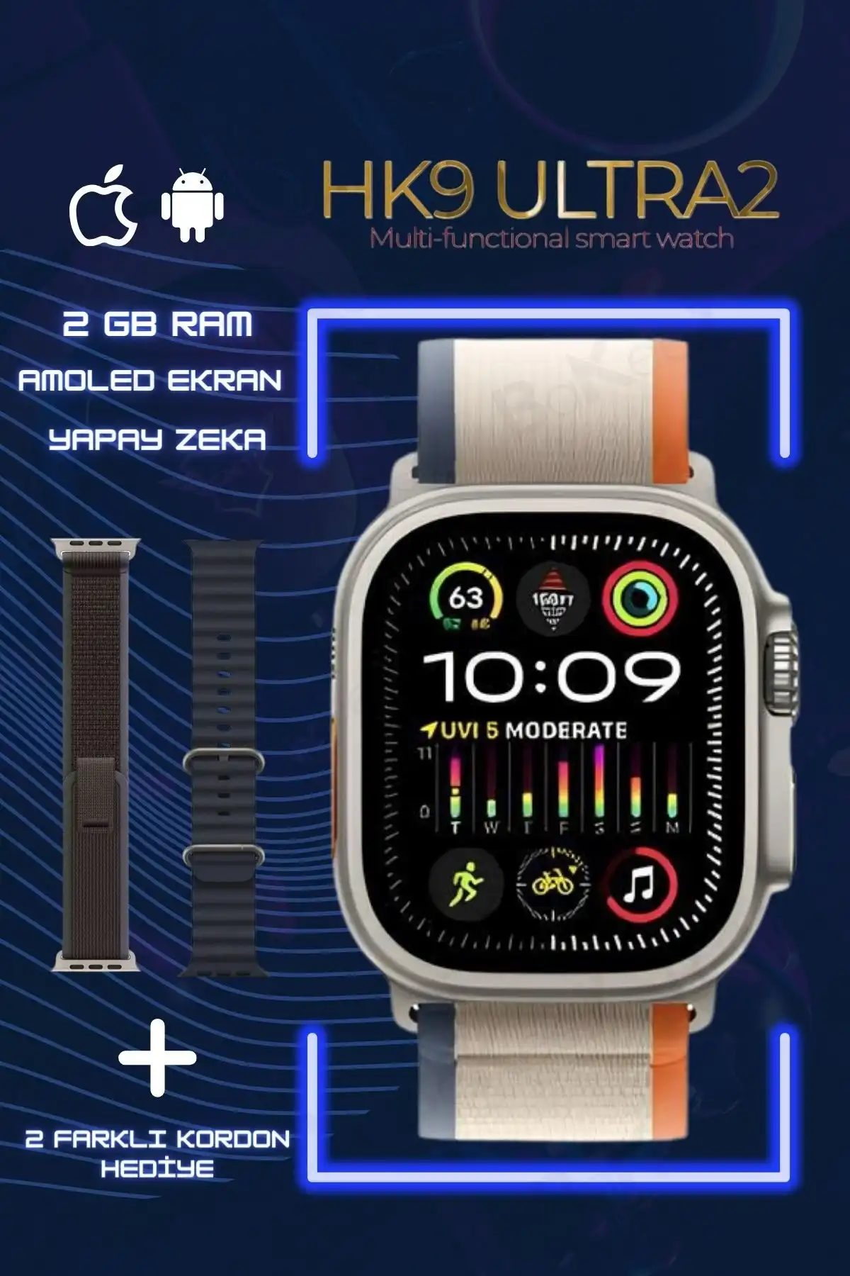 Bakeey Hk Ultra 2 ve Teknoloji Gelsin HK9 Ultra 2: Akıllı Saat Karşılaştırması